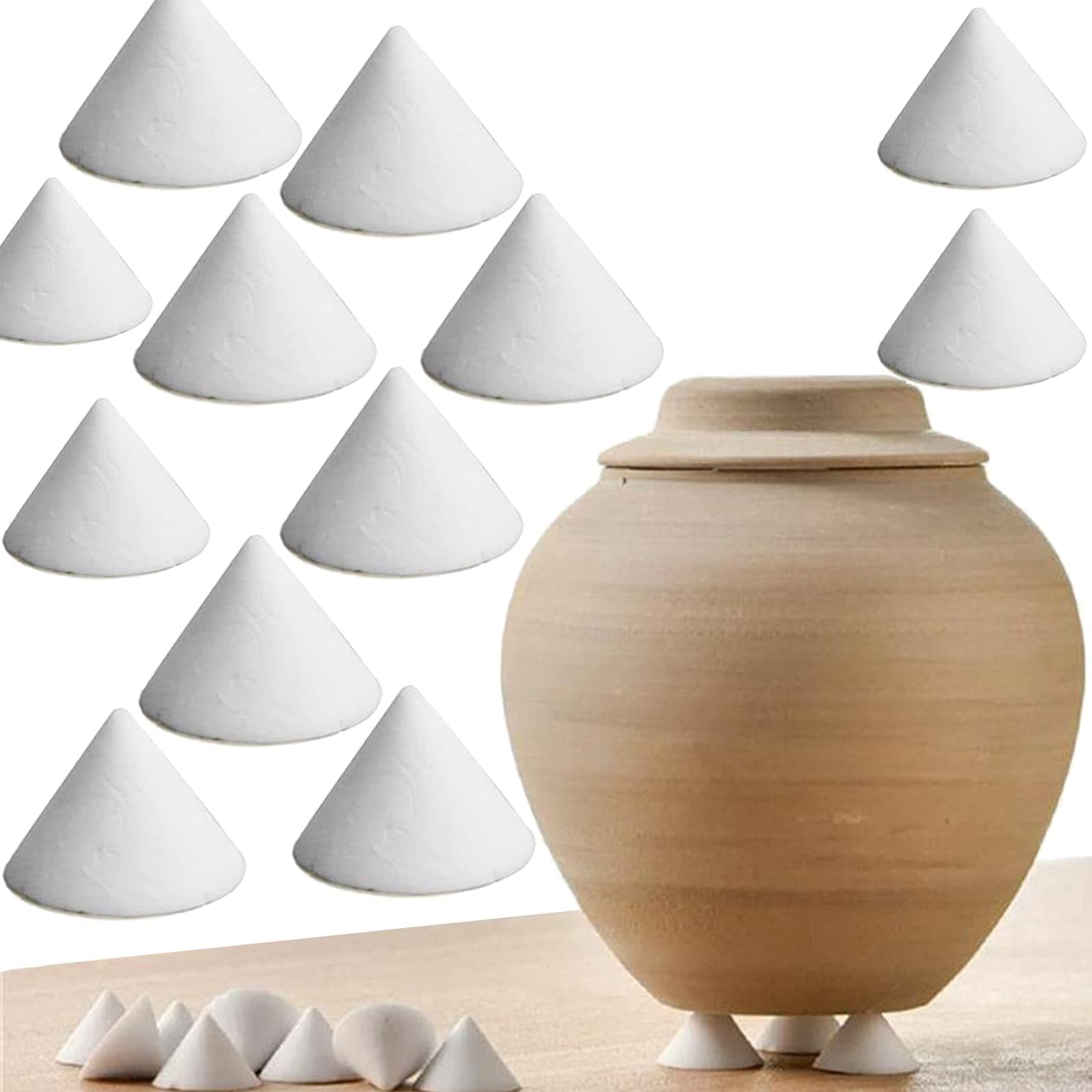 kekafu30Pcs Pottery Kiln Moveable Nails Ceramic Refractory Support Nails High Temperature Reusable Resistant Pottery Tools Kiln Tool-Kiln Supporting Tools