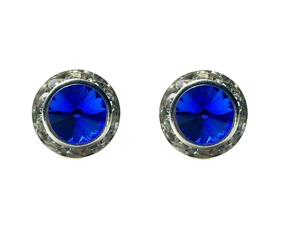 Irish Dance Diamond Dot Button Earrings - Sparkling Rhinestone Stud Earrings - Dancer Approved