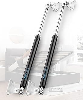 ARANA 23 inch 150 LB Gas Prop Struts Shocks with L Mounting Brackets, 23 667 N Lift-Support Gas Springs for Murphy Bed RV Queen/King Bed Heavy-duty Floor Hatch Trap Door (Very Strong), 2Pcs Set