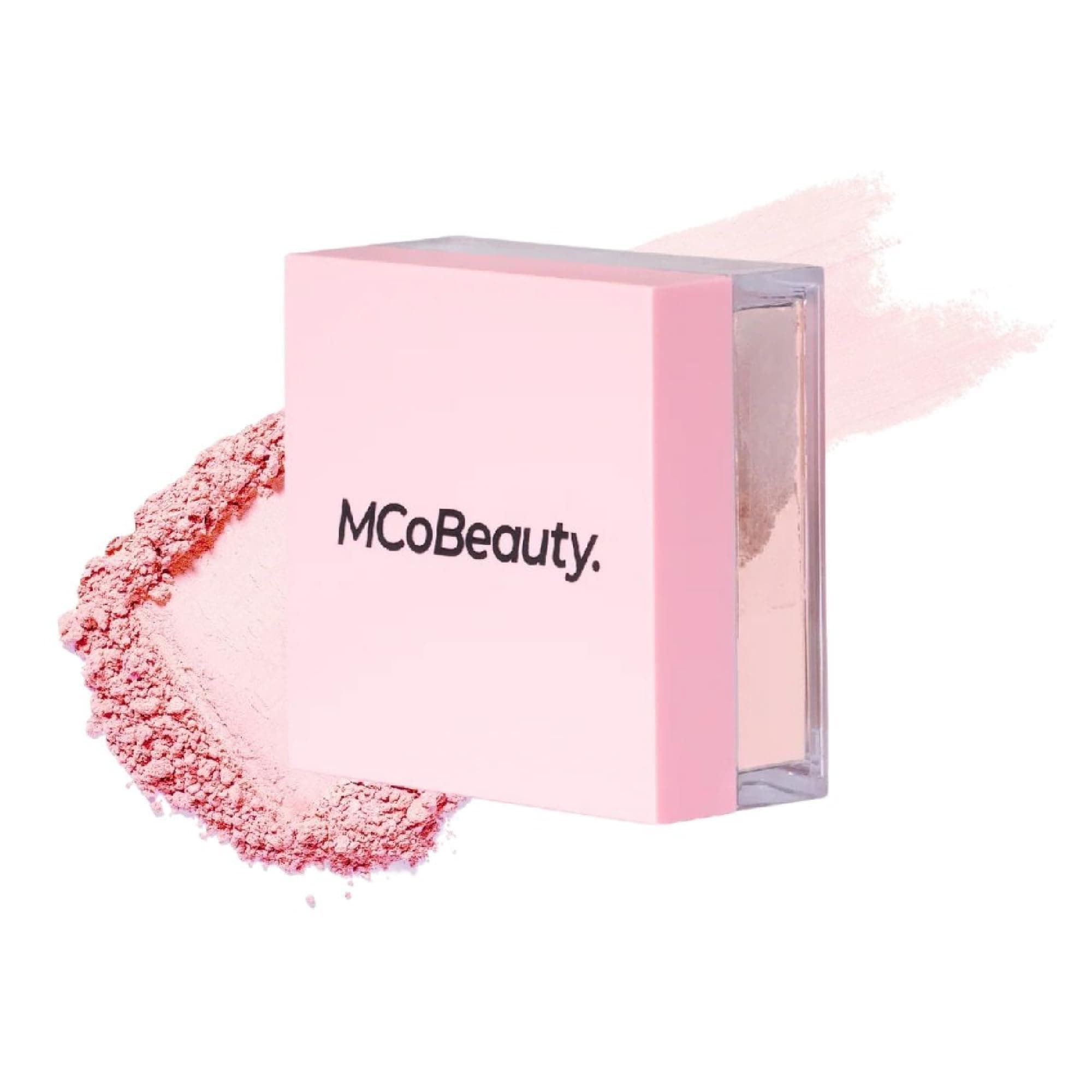 MCoBeauty Loose Powder Cool & Set - Rose Pink - Soft Focus, Blurring Matte Finishing Baking & Setting Powder - Hydrating Face Makeup with Hyaluronic Acid, Glycerin & Vitamin E - Vegan & Cruelty Free