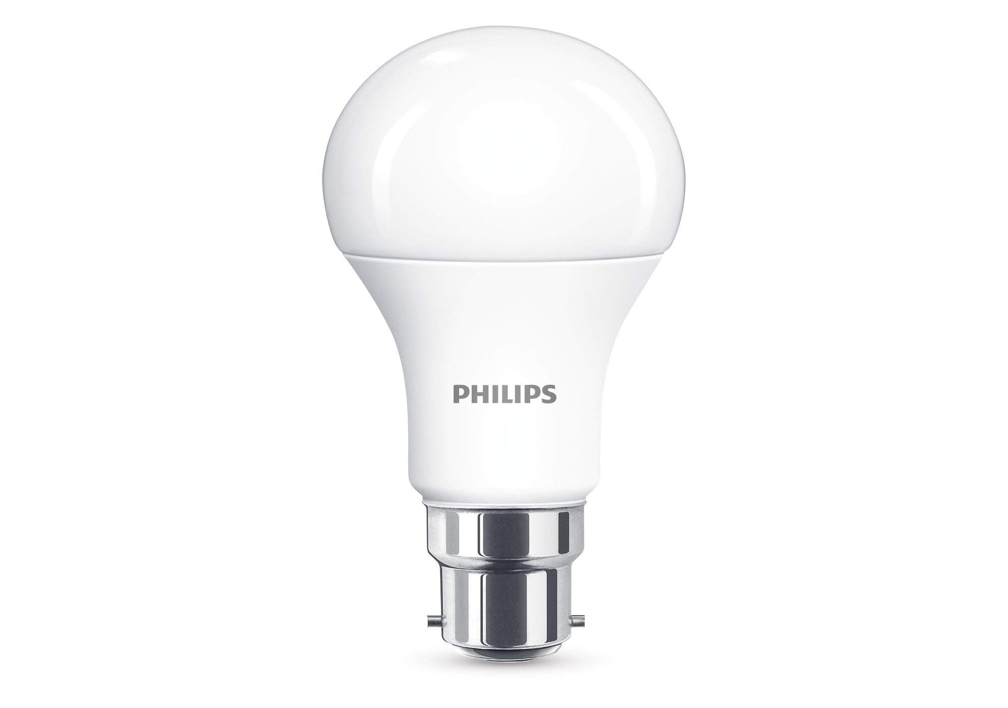 PHILIPS LED B22 Frosted 6 Pack Light Bulbs - 13 W (100 W) [Warm White] EyeComfort Non Dimmable for Indoor Home Lighting
