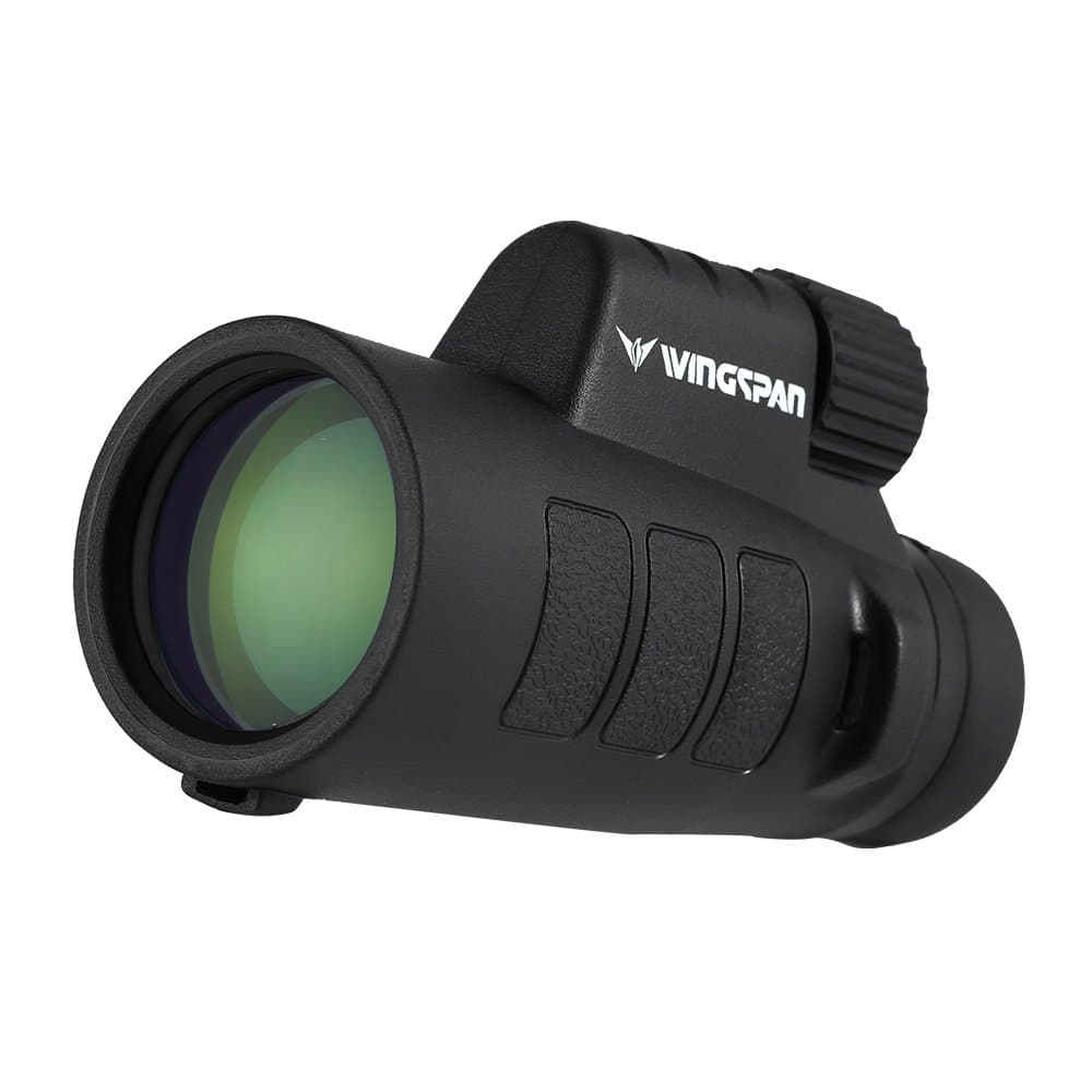 Wingspan Optics ProSpotter 10X42 Compact Monocular Scope. New Advanced PrismView Optics Creates Spectacularly Crisp, Brilliant Viewing Experience. Compact and Lightweight. One Hand Focus. Waterproof