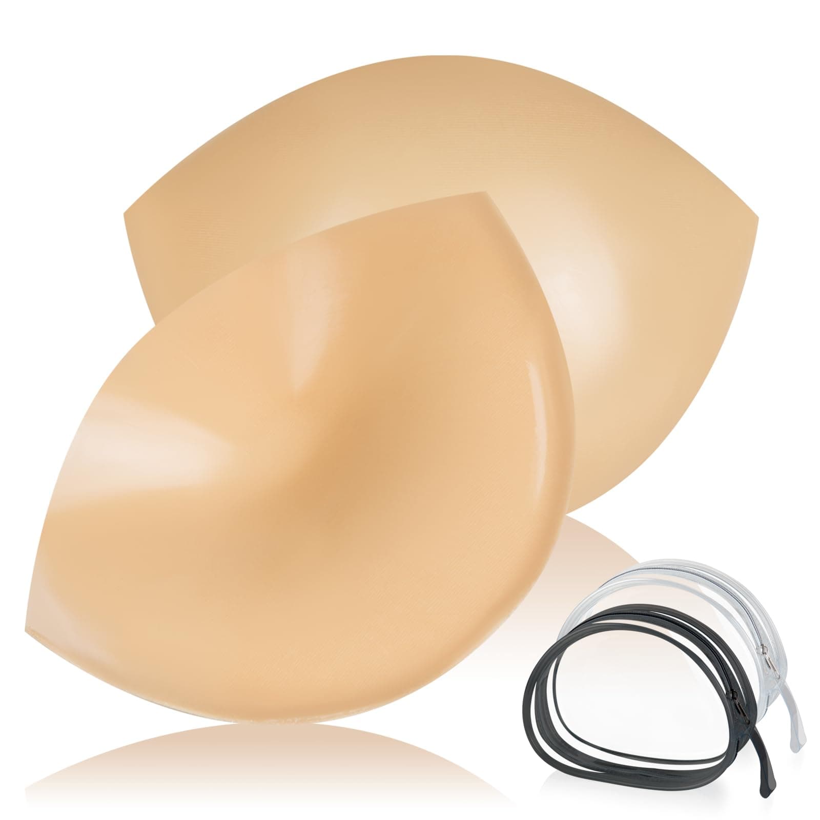 Double-Sided Sticky Bra Inserts, Invisible Lift Self Adhesive Boob Pads Push up Breast Pads Reusable Washable