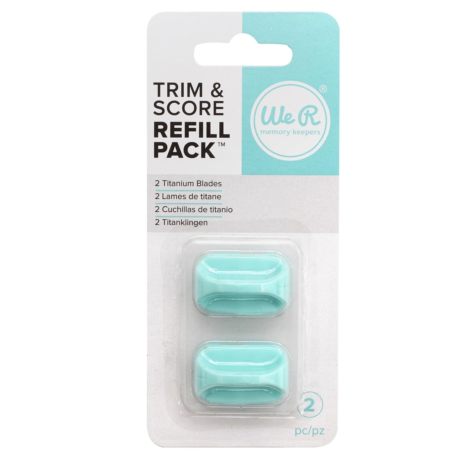 We R Memory Keepers Trimmer & Mat-Trim and Score Refill Blades (2 Piece), Paper, Original Version