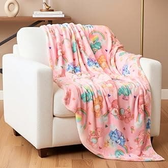 Franco Collectibles Care Bears Bedding Super Soft Plush Blanket, 62 in x 90 in, (Officially Licensed Product)