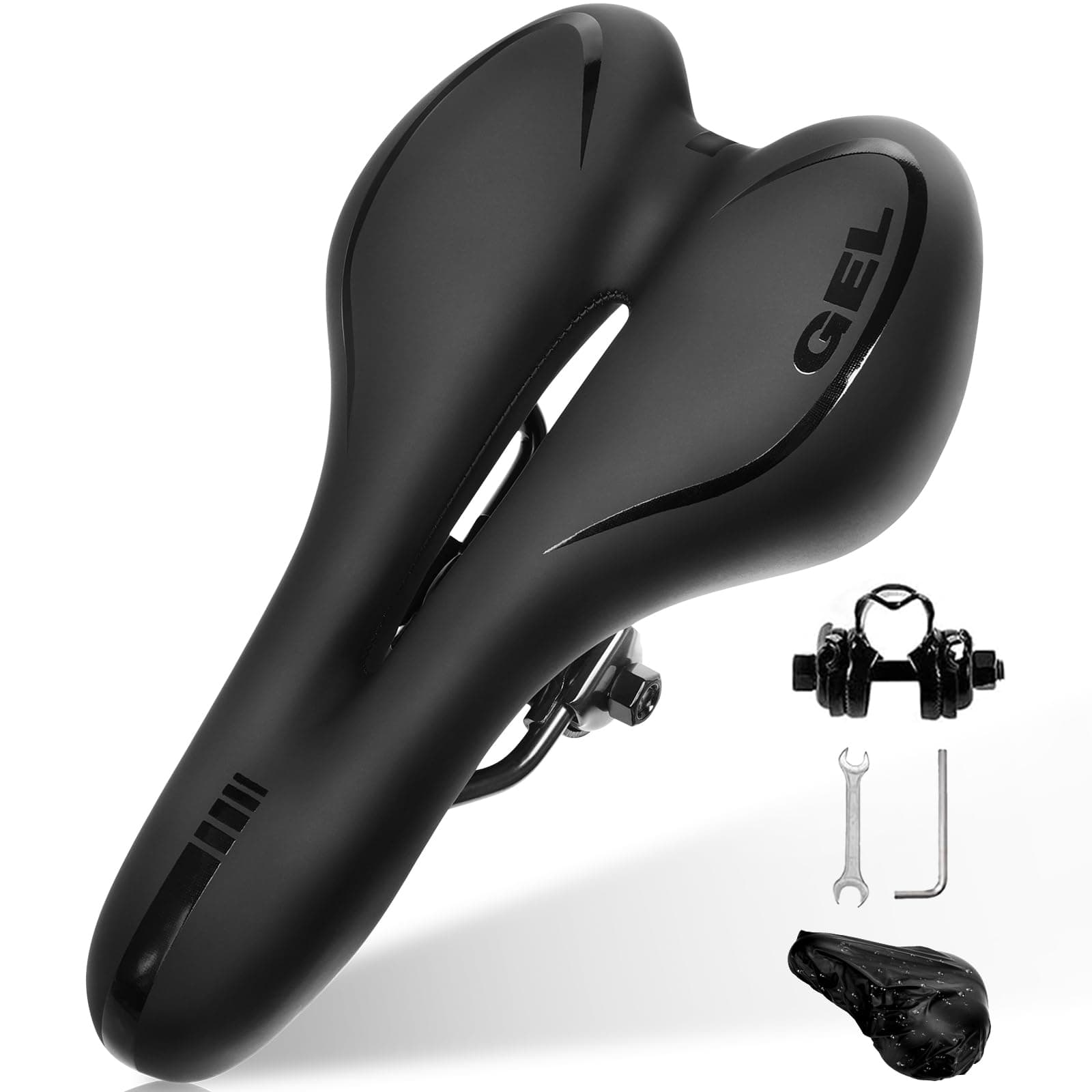 Bicycle Saddle Men's Comfortable, Gel MTB Saddle Bicycle Saddle for Men and Women Bicycle Saddles Hollow Road Bike Saddle Mountain Bike Accessories