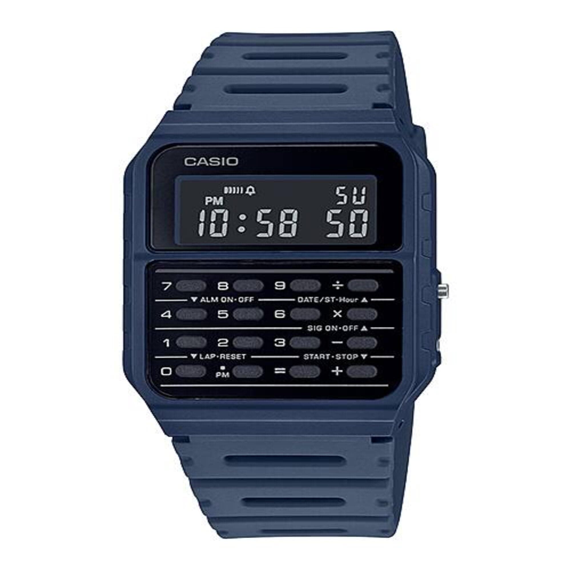 Unisex Digital CA-53WF-2BDF, Casio Collection Retro Mens Digital Watch with Plastic Blue Strap Ca-53WF-2BDF, 34MM, Digital