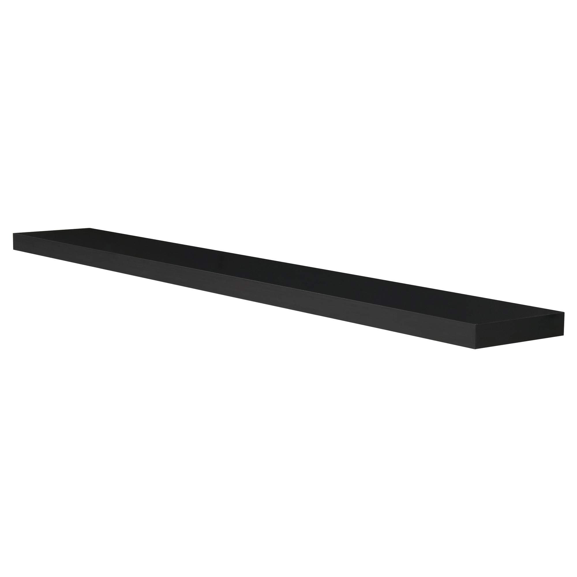 Torix floating Shelf Black Size : 80 Cm X 20 Cm X 4 Cm Wall Decor Shelves High Gloss wooden stand wall DIY book stand shelf decorative display