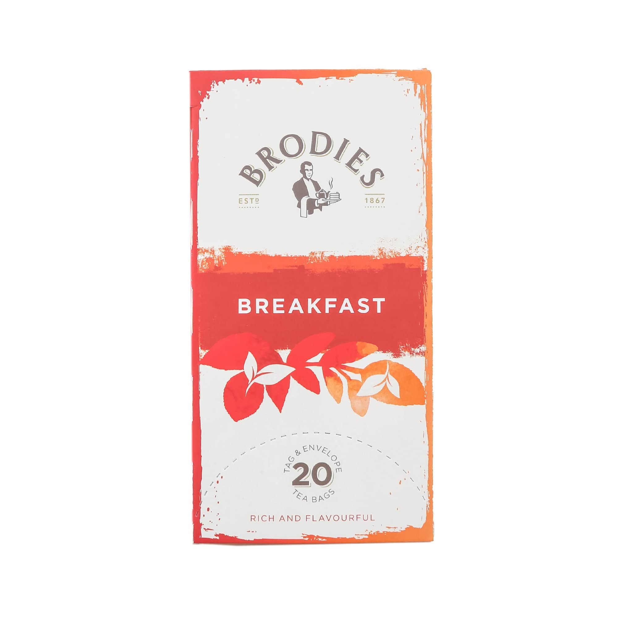 Breakfast Tag and Envelope - 6 Tea Boxes of 20 Tea Bags each (total 120 Tea Bags) - Rich and flavourful Scottish Tea with a bright and brisk malty flavour - Ideal for Breakfast