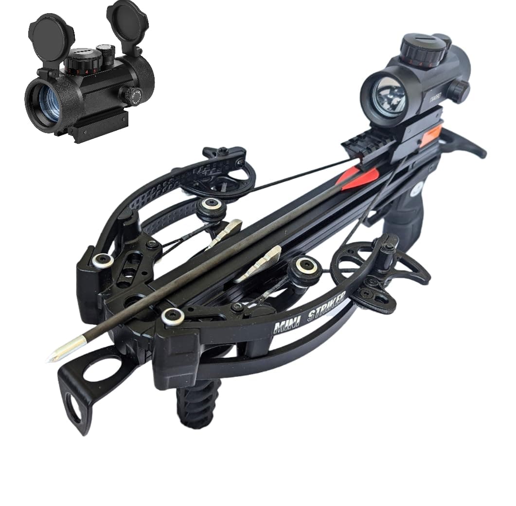 WT 125lb Mini Striker Pistol Crossbow with Red/Green dot Sight-Up to 300 fps, Ideal for Fishing, Hunting and Target Practice
