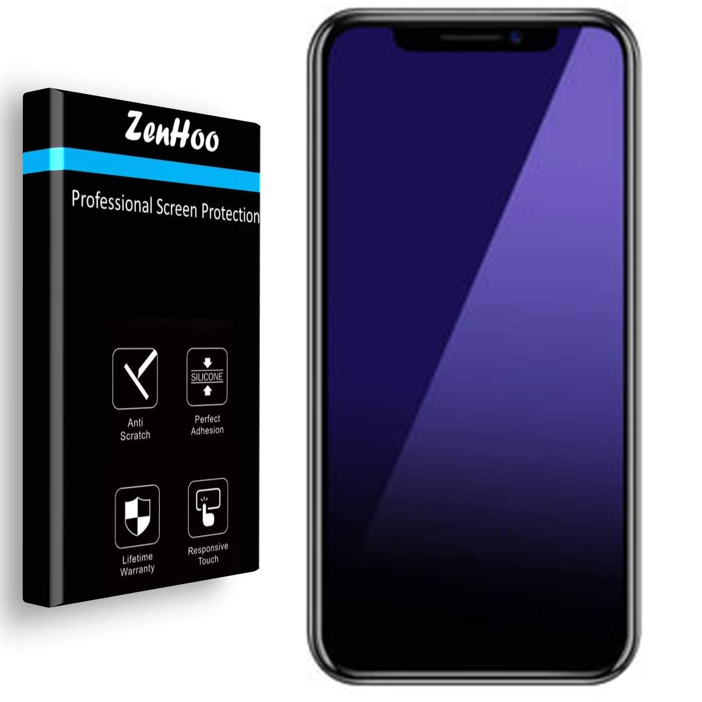 for iPhone 11, iPhone XR, Anti Blue Light [Eye Protection] Tempered Glass Screen Protector, ZenHoo