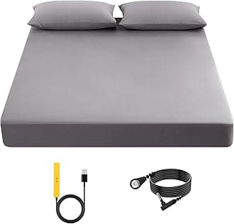 Grounding Sheet, 90% Organic Cotton+10% Pure Silver Organic Fitted Grounded Sheet for Improved Sleep, Pain Relief - Earth Connected Bedding (Gray, (60.1 * 80.4 * 15inch))