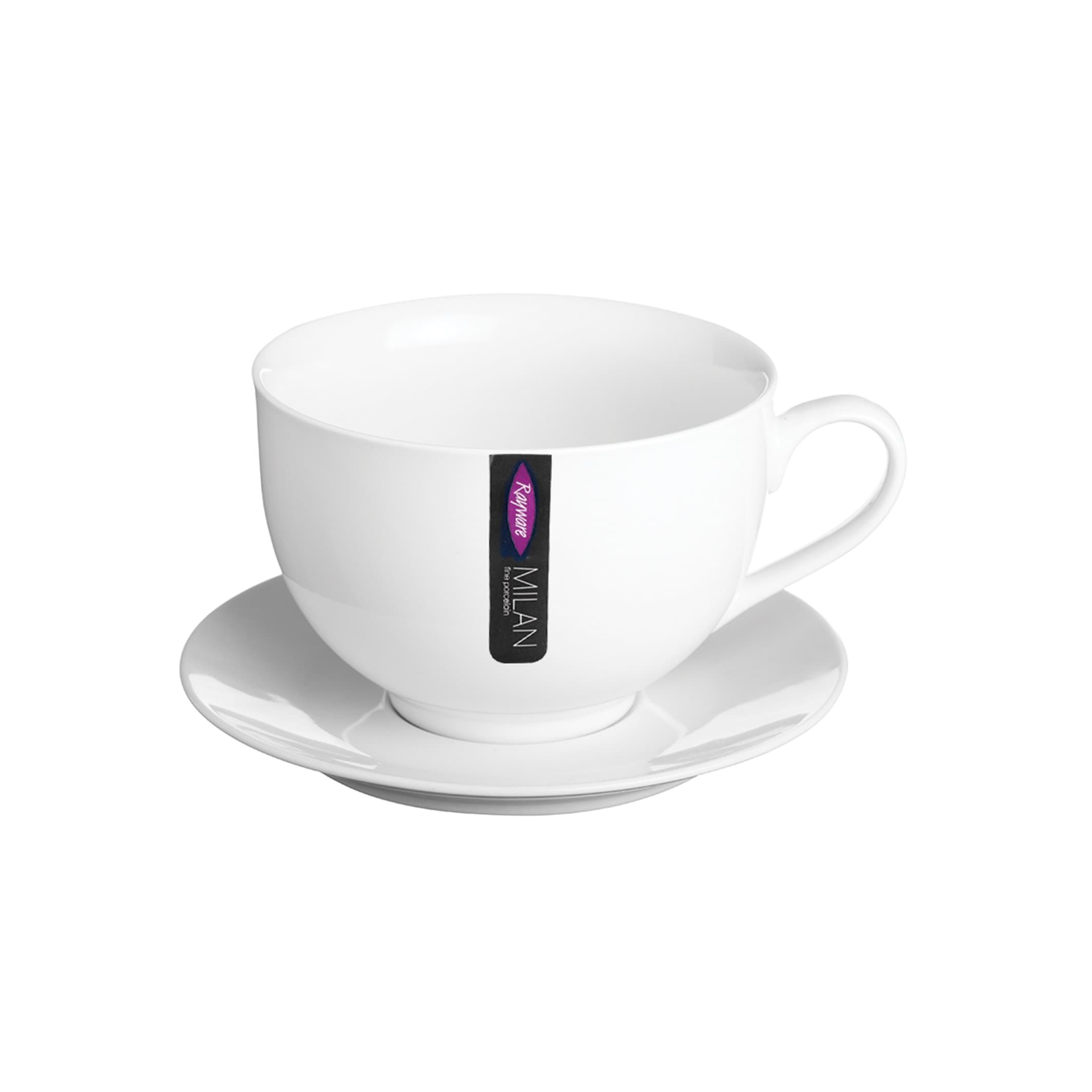 Rayware Milan Handled Soup Bowl & Saucer