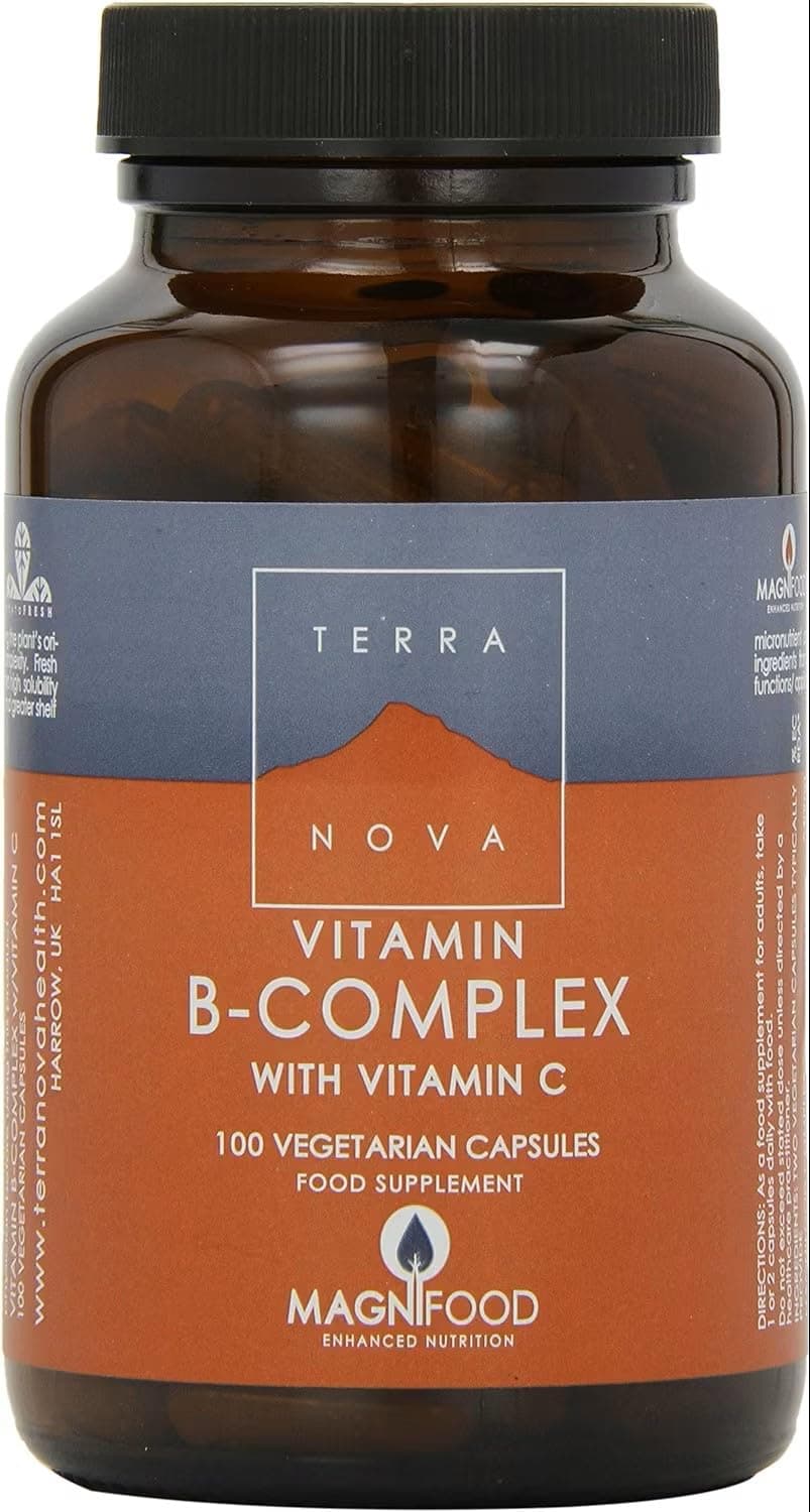TERRANOVA B Complex With Vitamin C Capsule- 100 Vegicaps