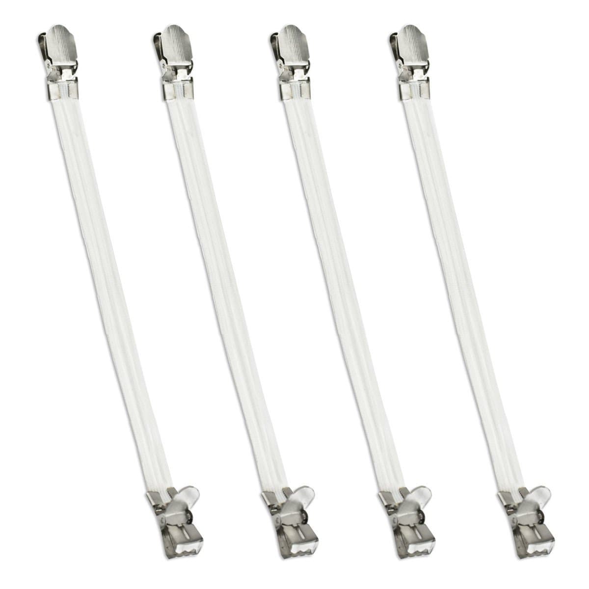 4pc Elastic Ironing Board Cover & Mattress Pad Clips