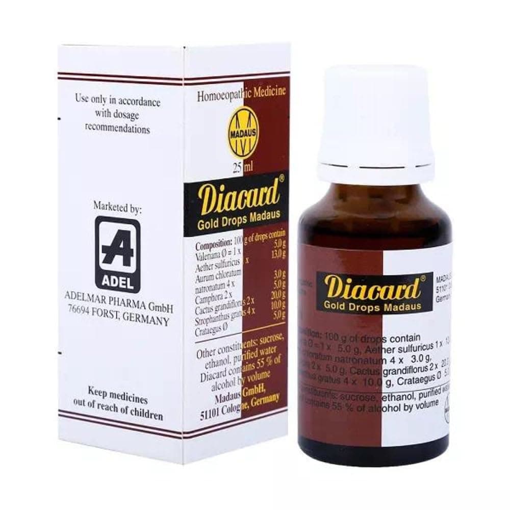 Diacard Gold Drops Madaus 25ml New