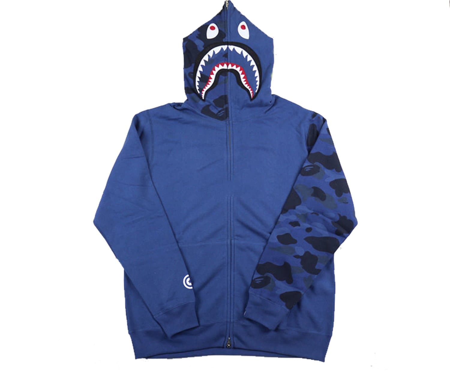 Bape shark camo hoodie blue