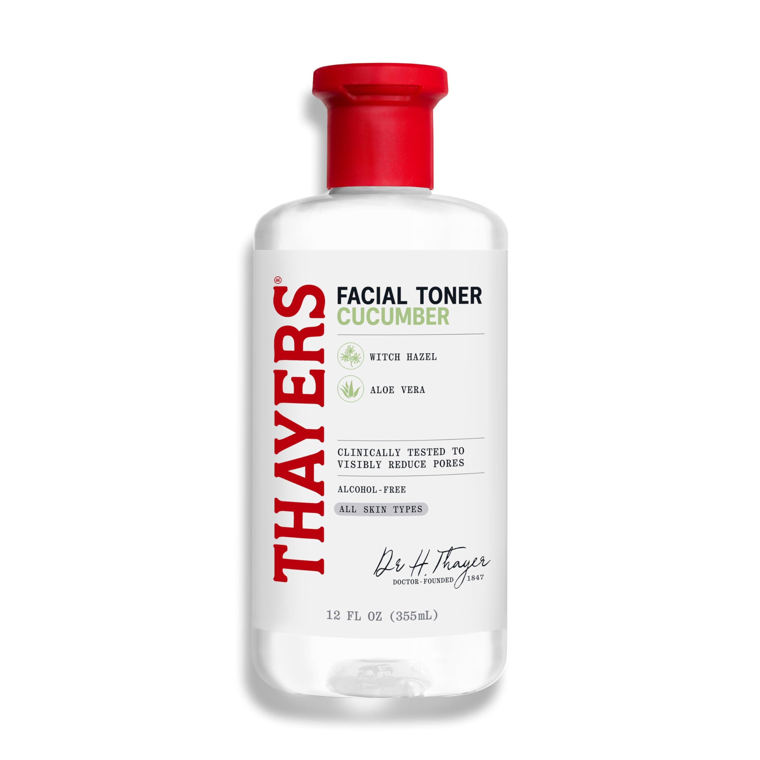 Thayers Witch Hazel Cucumber Face Toner. 12 Fluid Ounce Alcohol-Free Facial Mist With Aloe Vera Formula. Skin Care Essentials