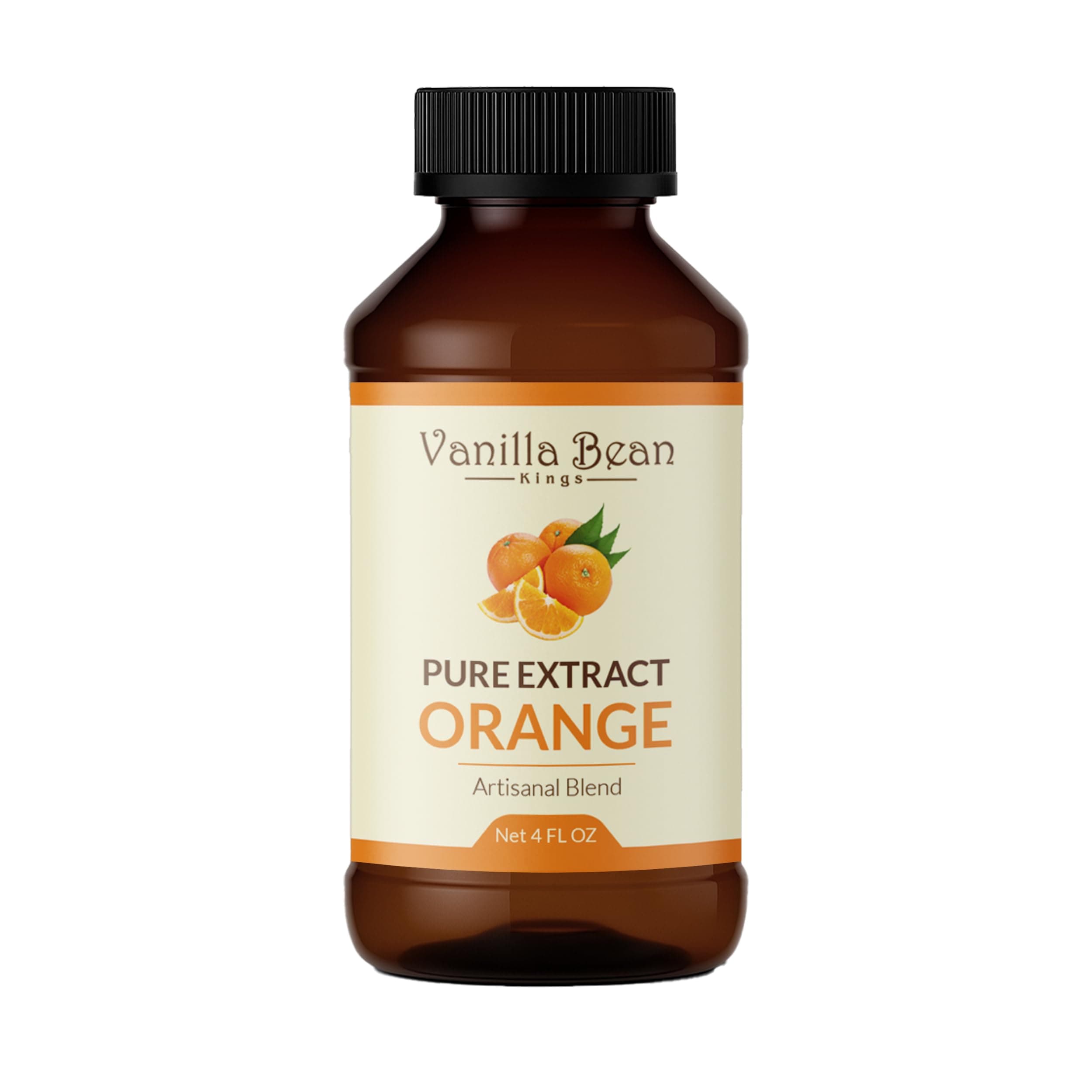 Pure Orange Extract for Baking and Flavoring - 4 OZ - Premium Quality Natural Flavors for Baked Goods, Desserts, & Cooking