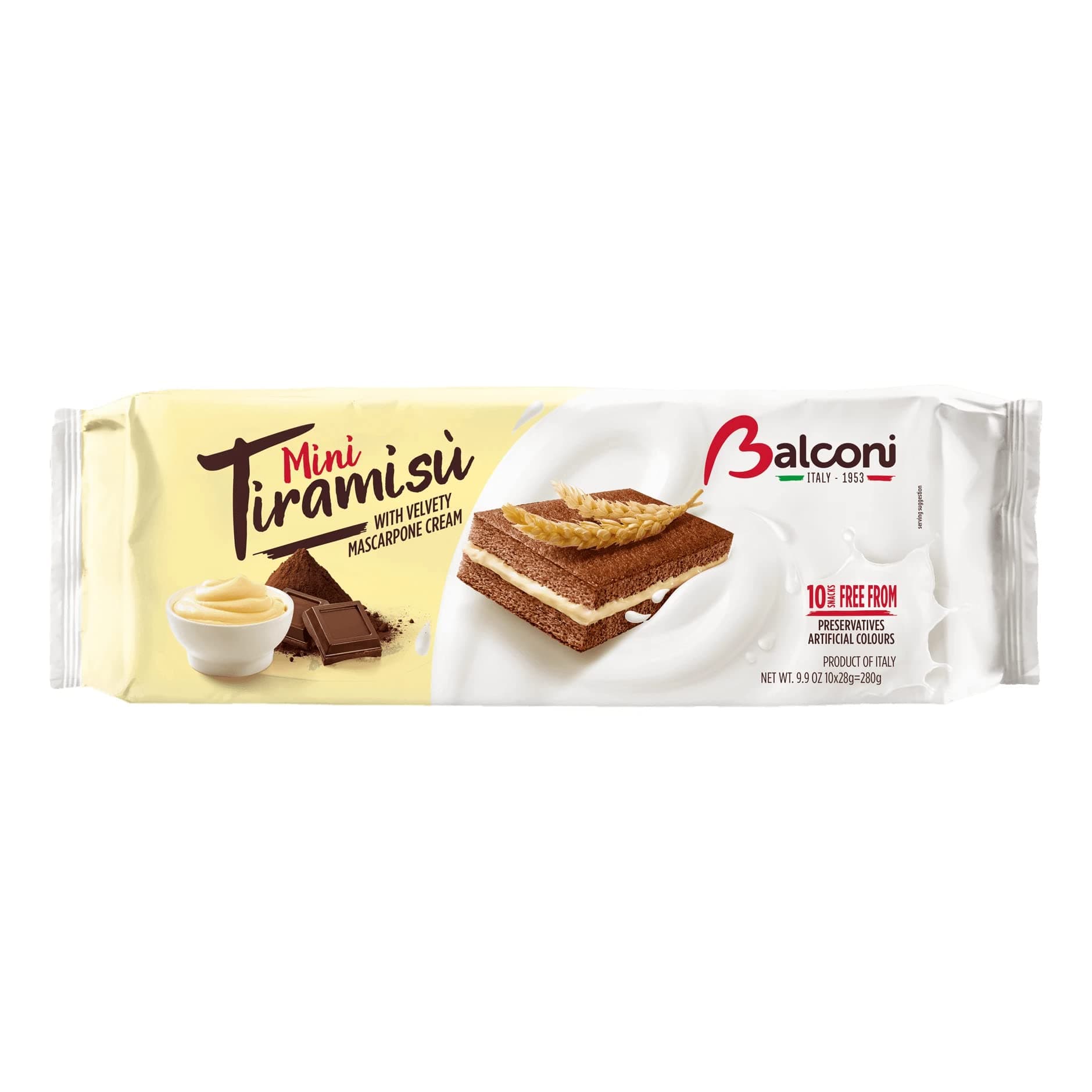 Balconi Mini-Tiramisu Snack Cakes - 10 cakes per pack