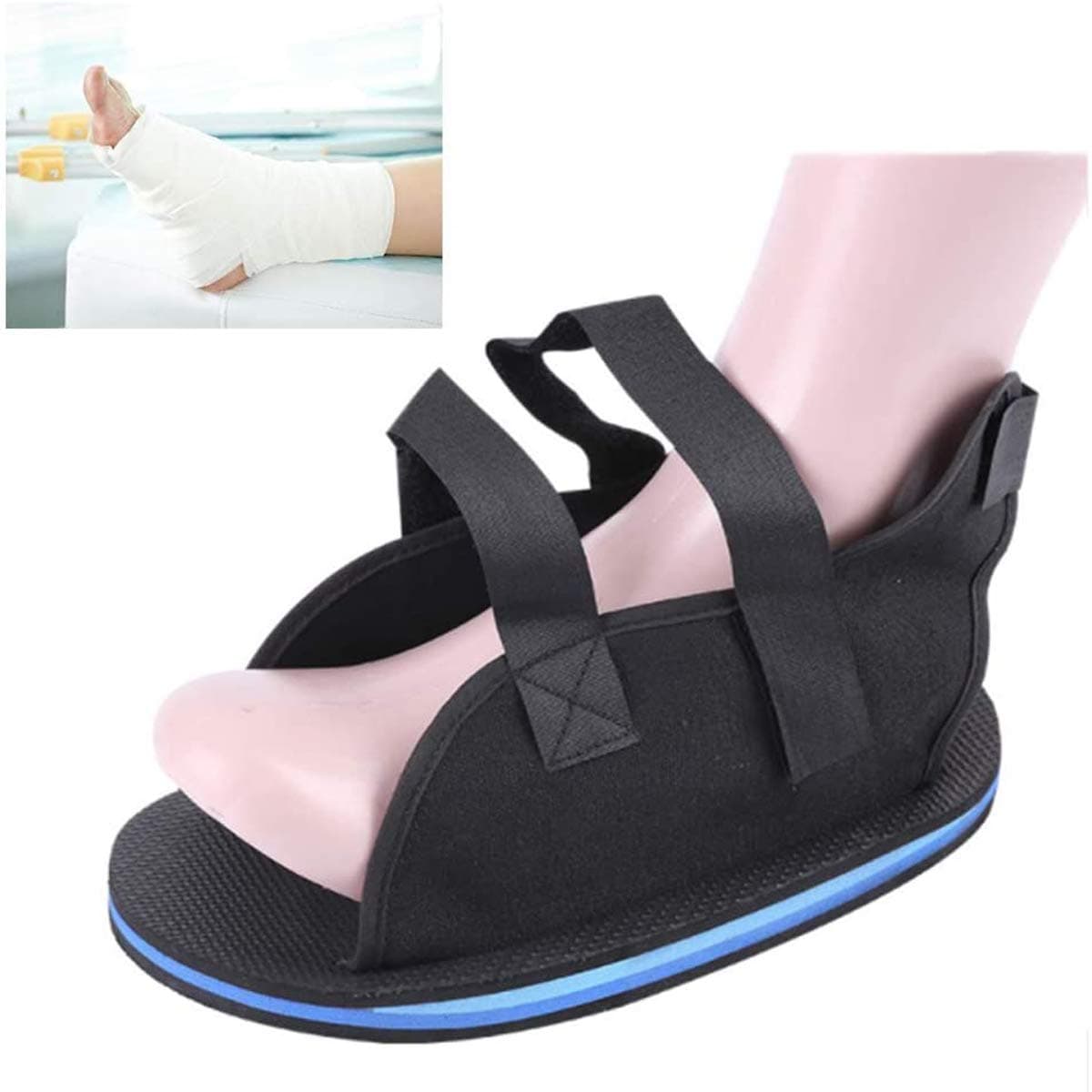 Cast Shoe Foot Fracture Support Open Toe Plaster Cast Boot Post Op Shoe Toe Valgus Surgical Fixed Gypsum Shoe Walking Boot for Foot Injuries Stable Ankle Joints Postoperative Recovery Pain Relief