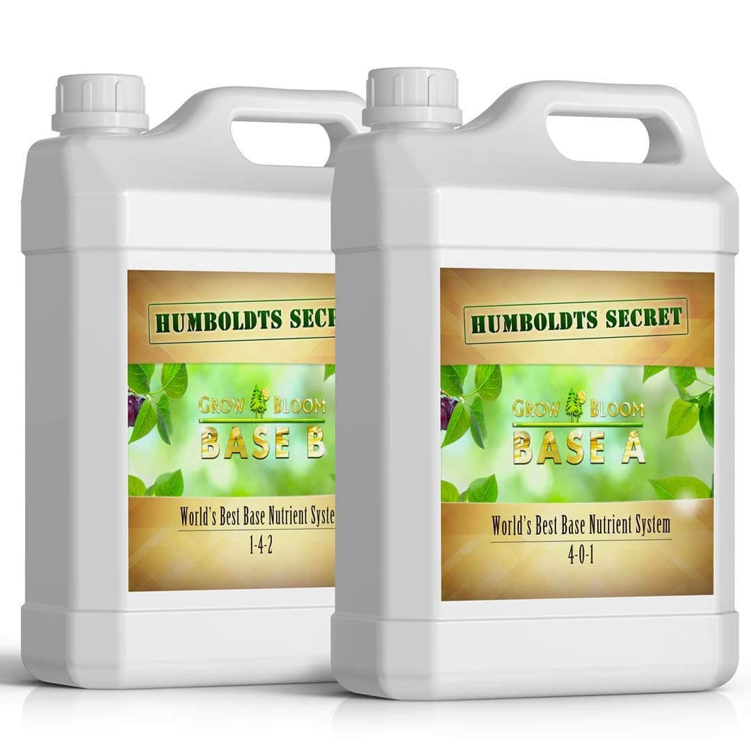 Humboldts Secret Base A & B Bundle - World's Best Base Nutrient System - Liquid Nutrient/Fertilizer for Outdoor & Indoor Plants - Supports Vegetative and Flowering Stages of Plants - Set of Gallons