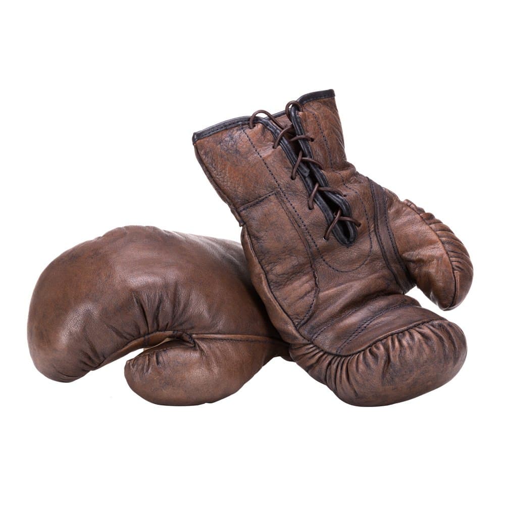 Boxing Gloves; Vintage Dark Brown