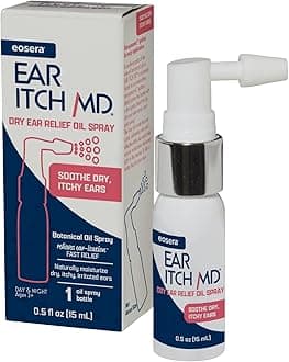 eosera Ear Itch MD - Ear Drops for Itchy Ears | Dry Ear Relief | Soothing Spray | Moisturizing Formula | Allergies, Eczema, Dermatitis, Psoriasis, Perimenopause, Menopause, Hearing Aids
