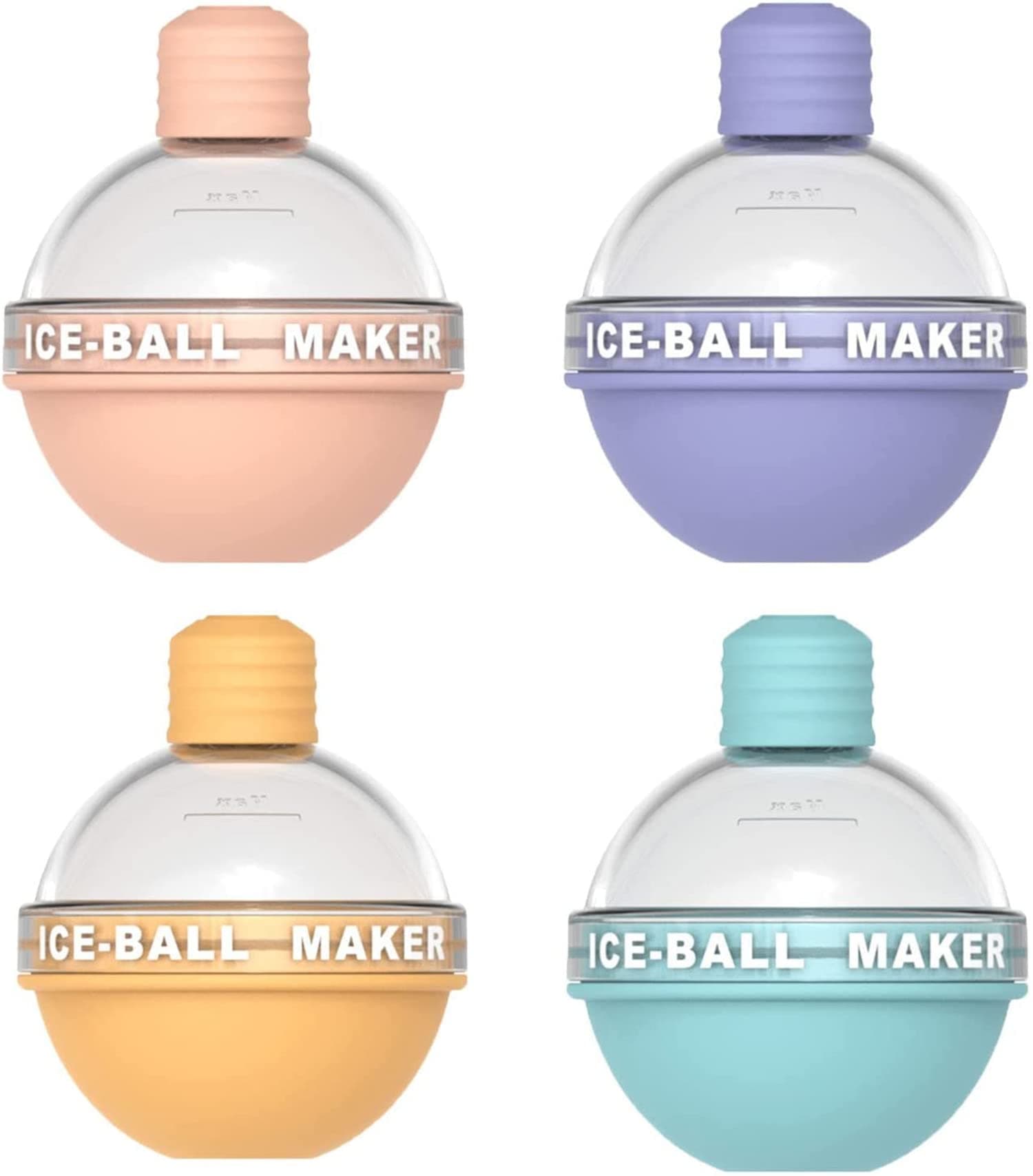 4 Pack Ice Ball Maker, Whiskey Ice Mold, Silicone Ice Cube Tray, 6.5cm Large Sphere Ice Mold BPA-Free Ice Trays for Freezer Cocktail, Coffee, Whiskey, Juice, Water