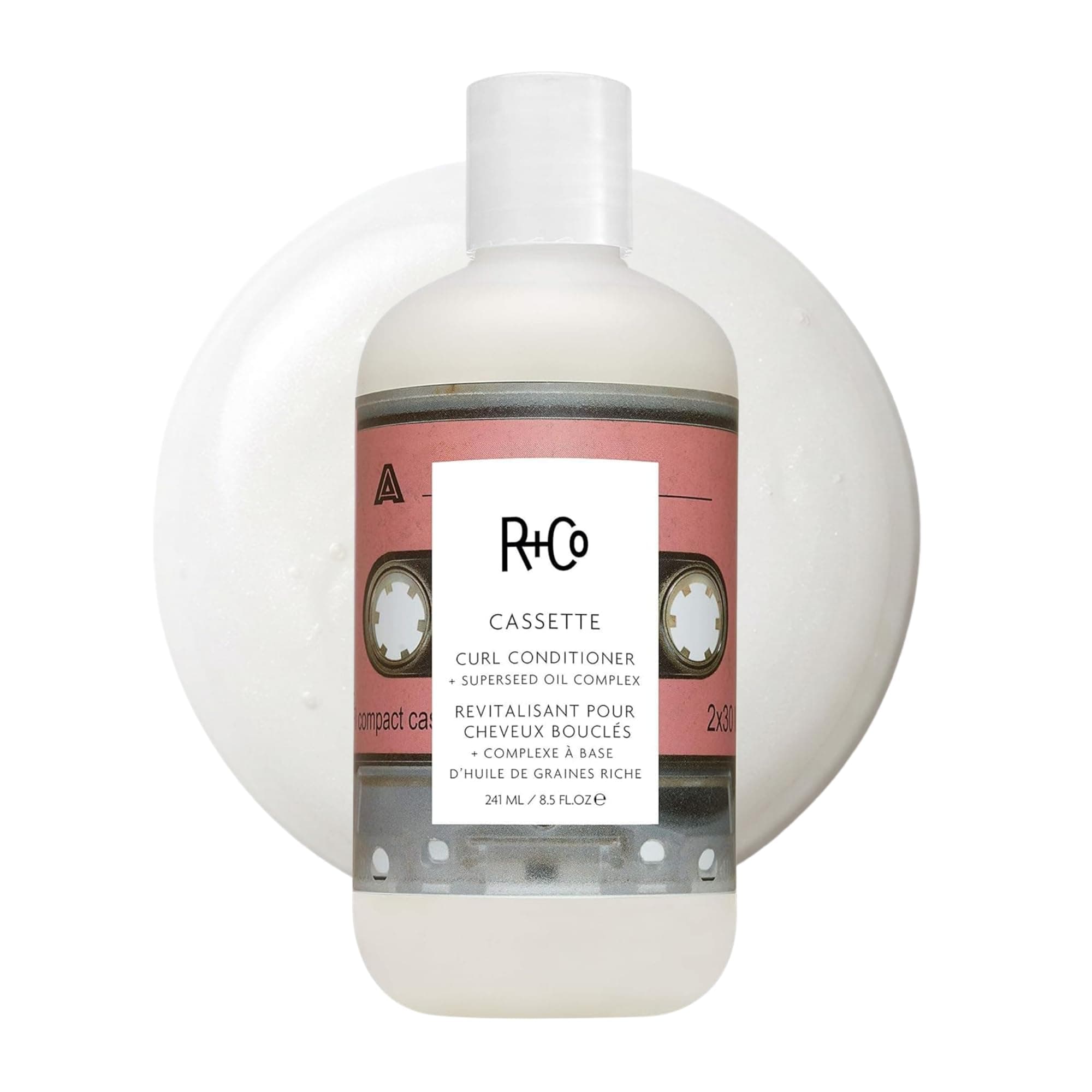 R+Co Cassette Curl Defining Conditioner – Superseed Oil Complex for Lightweight Curl Definition & Frizz Control – Adds Shine & Moisture for Natural, Bouncy Curls – Sulfate-Free & Vegan– 8.5 oz