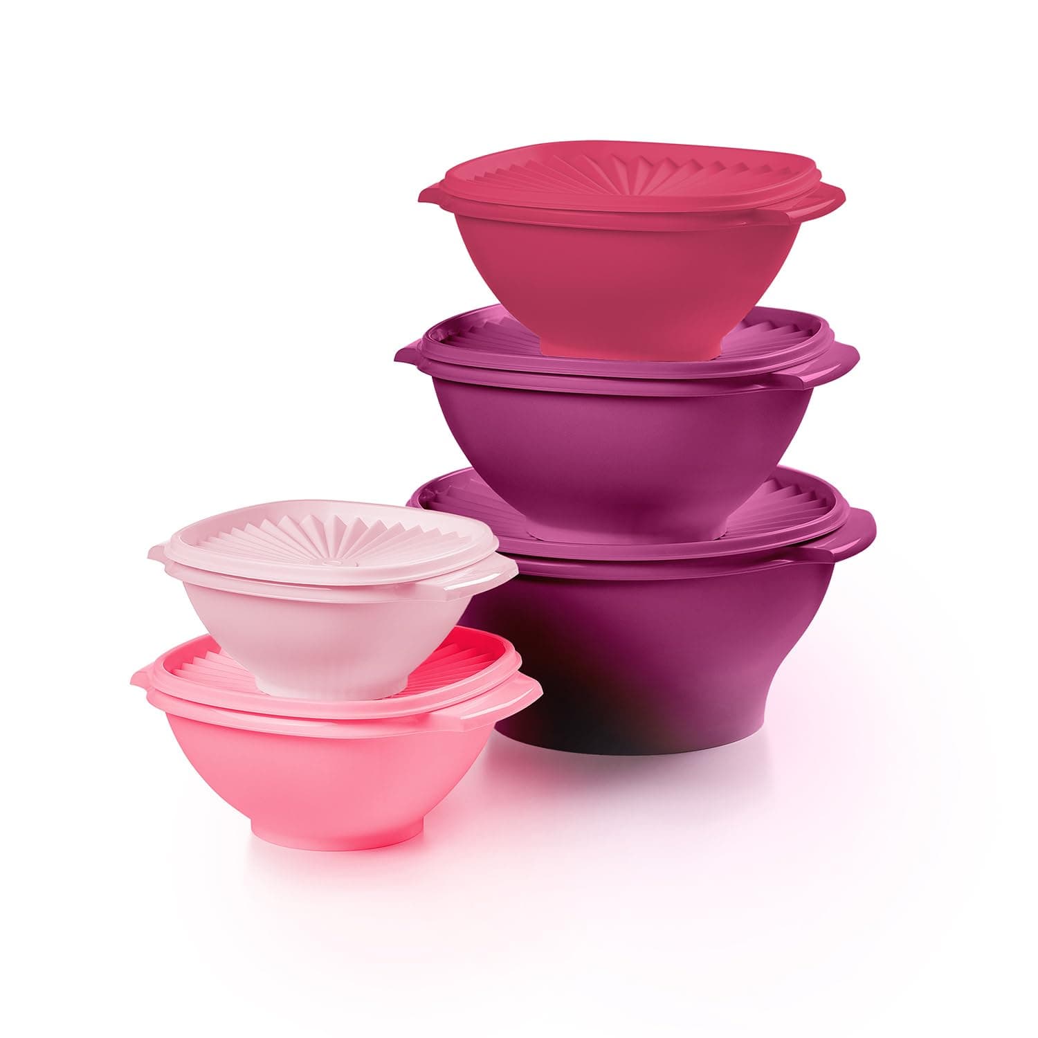 Tupperware Heritage Collection, New 10 Piece Food Storage Container Set in Vintage Pink, Dishwasher Safe and BPA Free (5 Bowls, 5 Lids)