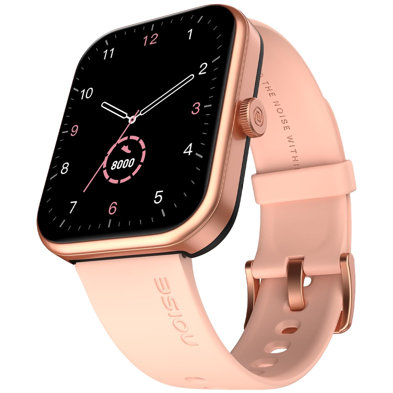 Pulse 2 Max 1.85" Display, Bluetooth Calling Smart Watch, 10 Days Battery, 550 NITS Brightness, Smart DND, 100 Sports Modes, 150+ Cloud-Based Watch Faces, for Men and Women (Rose Pink)