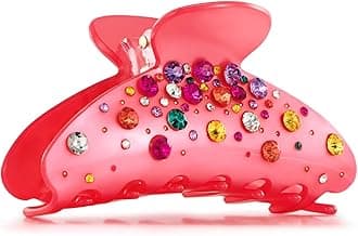 LILIE&WHITE Hot Pink Acrylic Hair Clips Claws For Women Claws Hair Clips Medium Size Nonslip Jaw Hair Claws For Women Hair clips for styling sectioning Hair Accessory