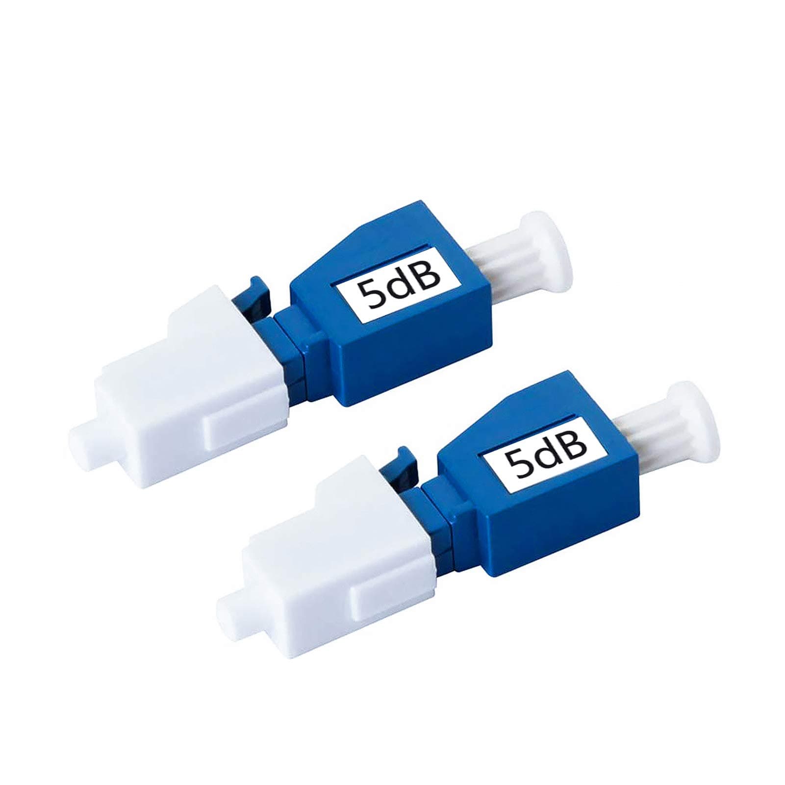 2 Pack Single Mode LC 5dB Fiber Optic Attenuator, LC/UPC in-Line Fiber Attenuator, Male/Female, Single-Mode Fixed, SM, dB Options: 3dB, 5dB, 7dB, 10dB