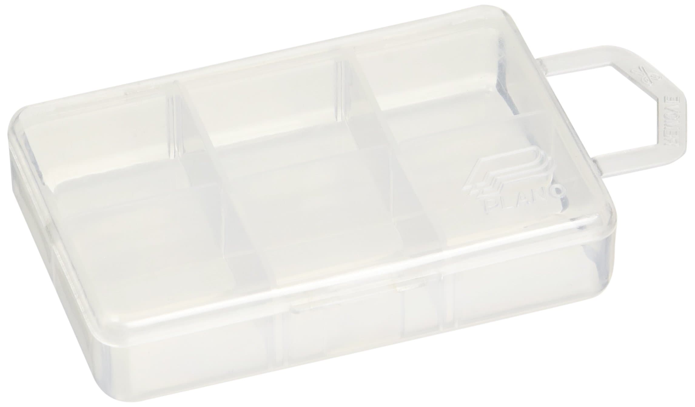 PlanoMicro 6 Compartment Tackle Storage Box, Premium Tackle Storage, Clear, One Size (105000)