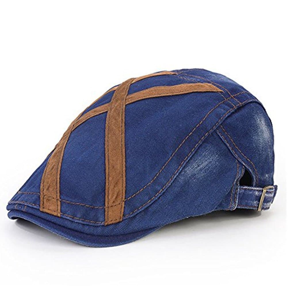 Pierre LaMarreDS Men's Flat Cap Vintage Adjustable Quilted Lined Golf Newsboy Hat