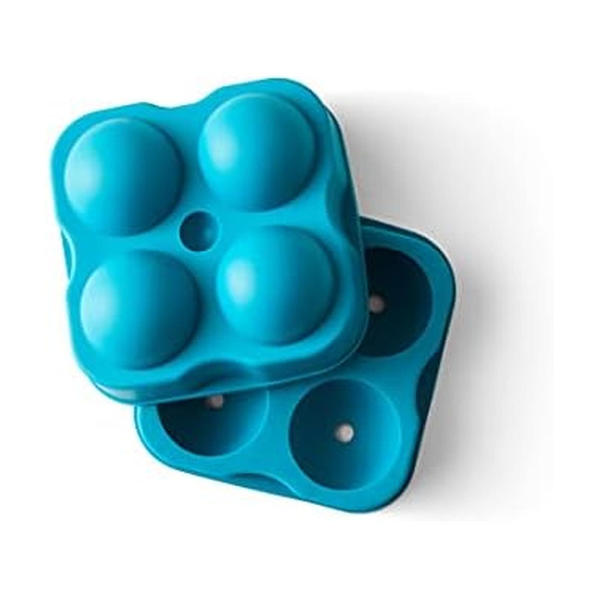 Houdini Large Sphere Ice Tray Mold, Makes Four Ice Balls, Blue