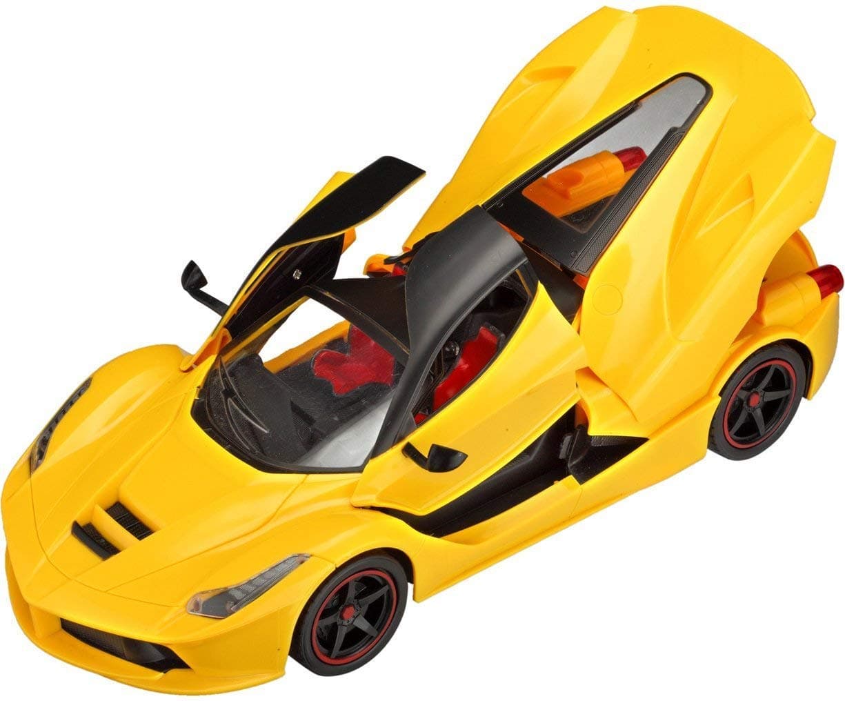 Pacific Toys Remote Controlled Super Car with Opening Doors and Dicky (Yellow)