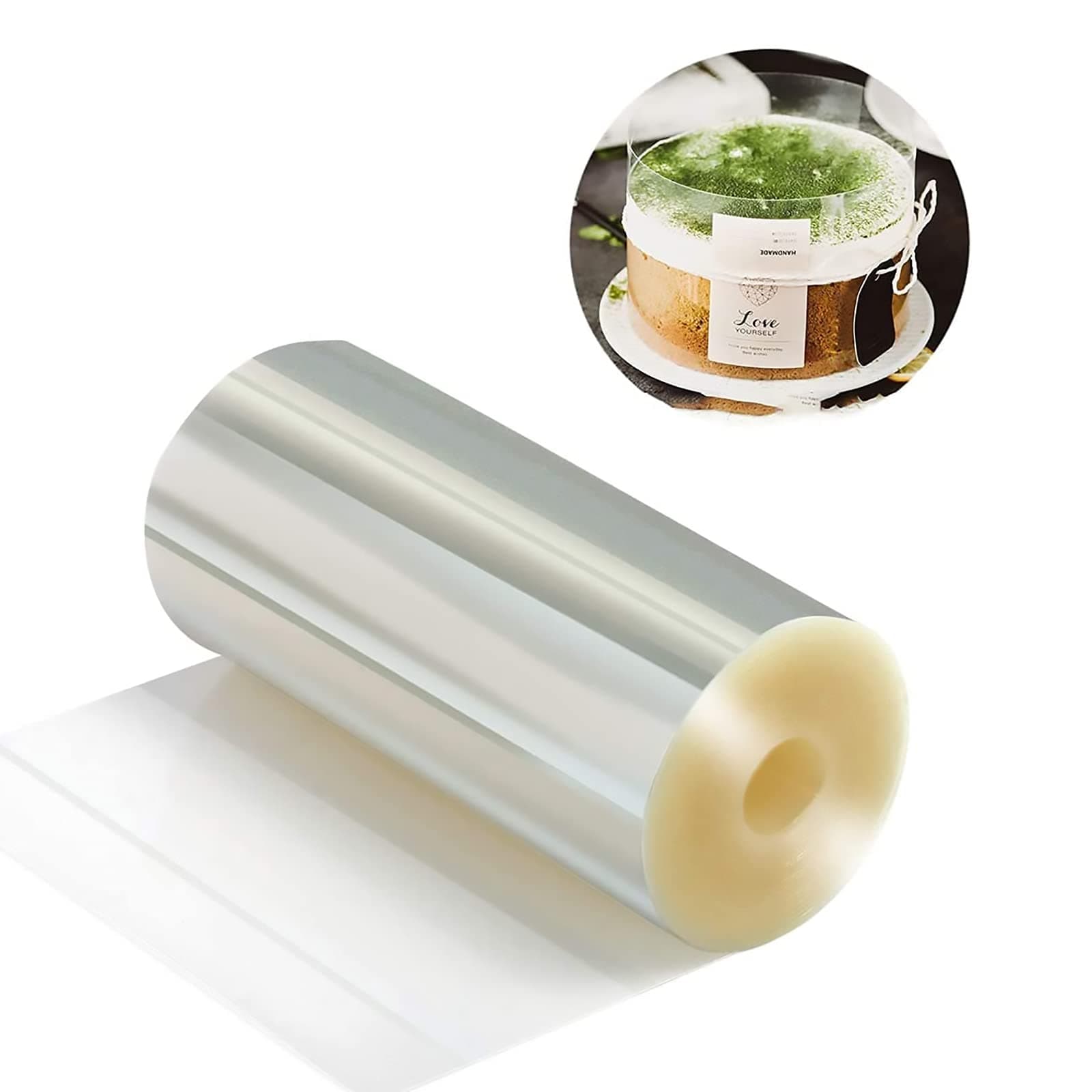 WAFJAMF Cake Decorating,Cake Collars 10cm x 10m, Acetate Rolls, Clear Cake Strips, Transparent Cake Rolls, Mousse Cake Acetate Sheets for Chocolate Mousse Baking Decorate