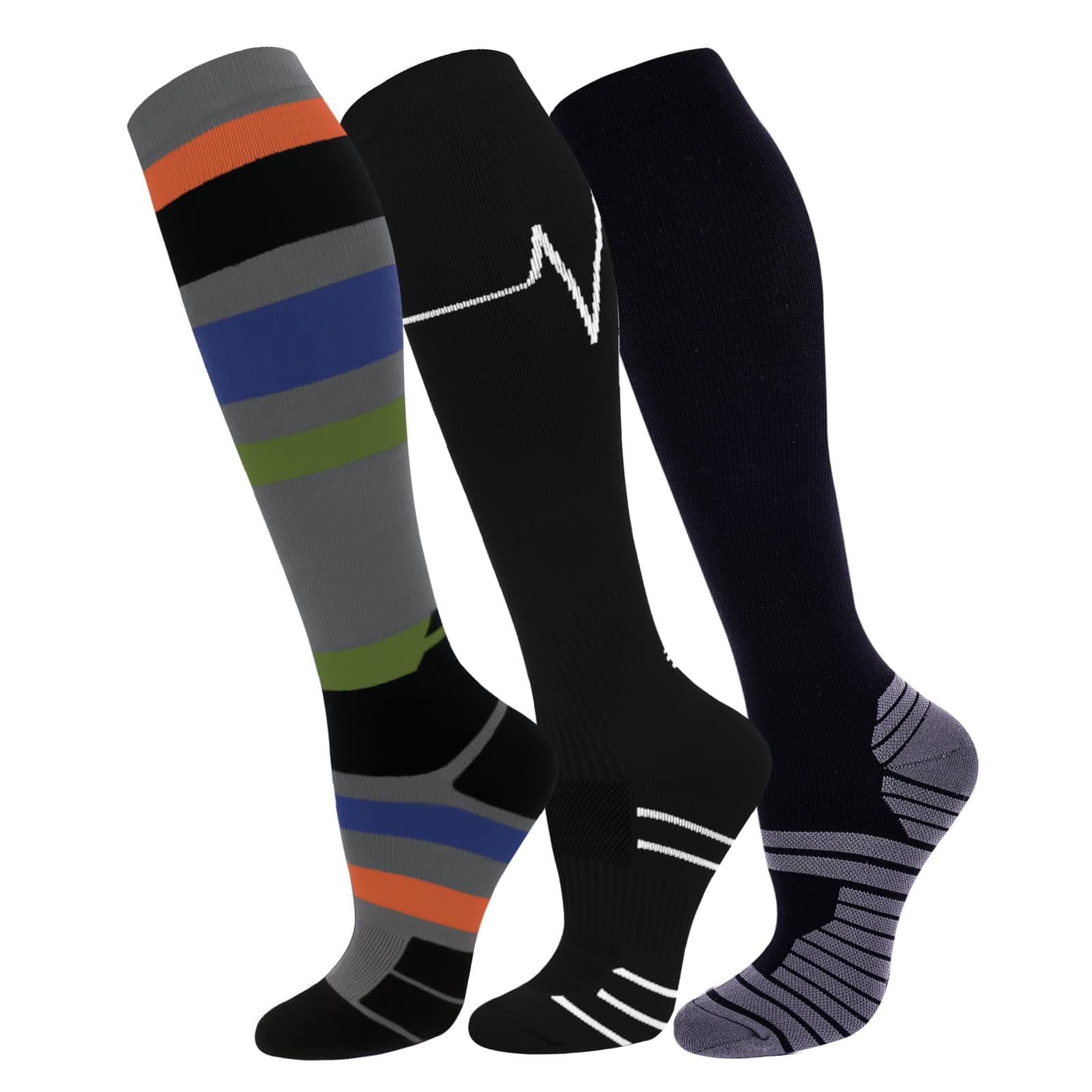 FuelMeFoot3 Pack Copper Compression Socks - Compression Socks Women & Men Circulation - Best for Medical,Running,Athletic