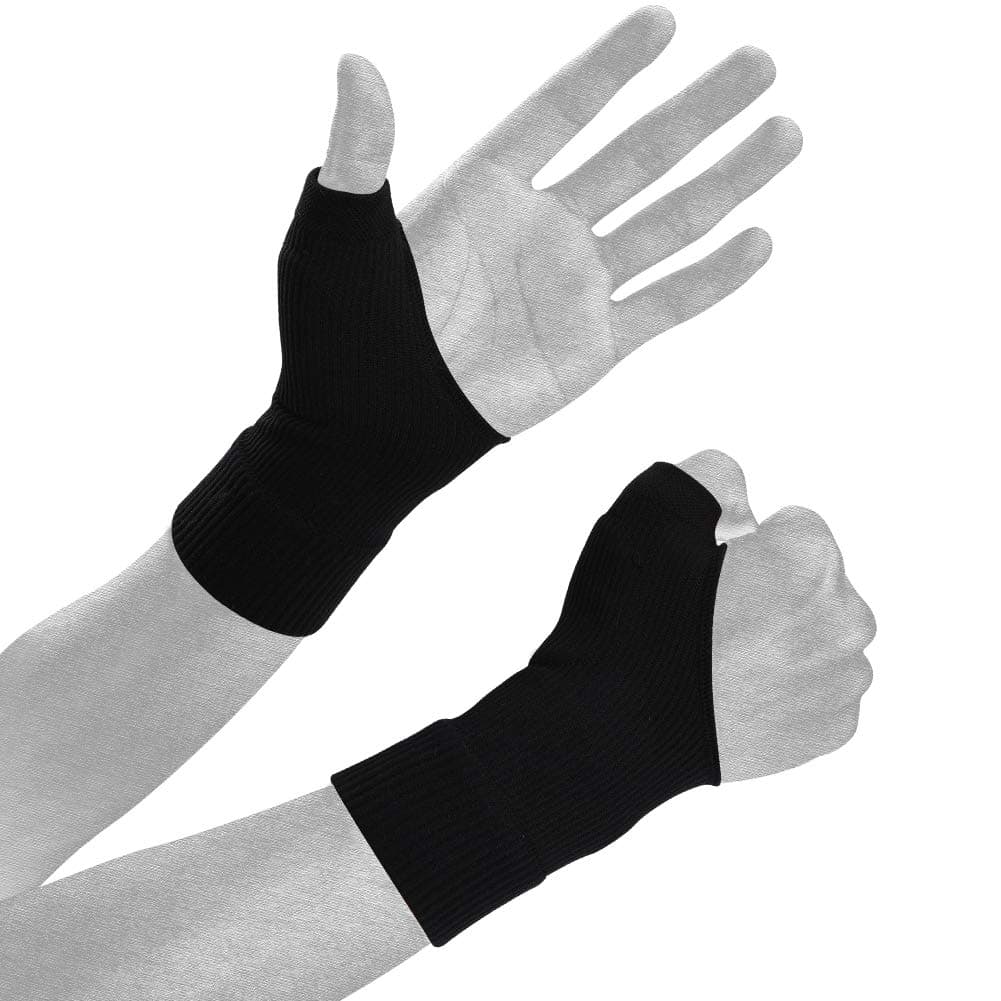 Wrist Thumb Compression Arthritis Gloves(1 Pair),Breathable Wrist Support Brace Fingerless Glove with Gel Thumb Injury Pads,Comfortable Carpal Tunnel Sleeve for Hand Wrist Joint Relieve Pain