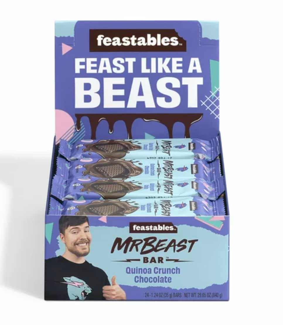 Mr Beast Quinoa Crunch Chocolate 24 Pack 1.24oz