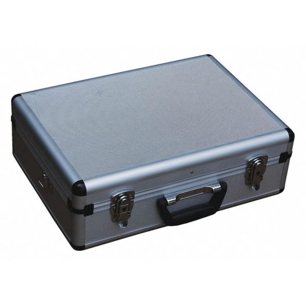 Vestil CASE-1814 Rugged Textured Carrying Case with Rounded Corners. 14" Length, 18" Width, 6" Height, Silver