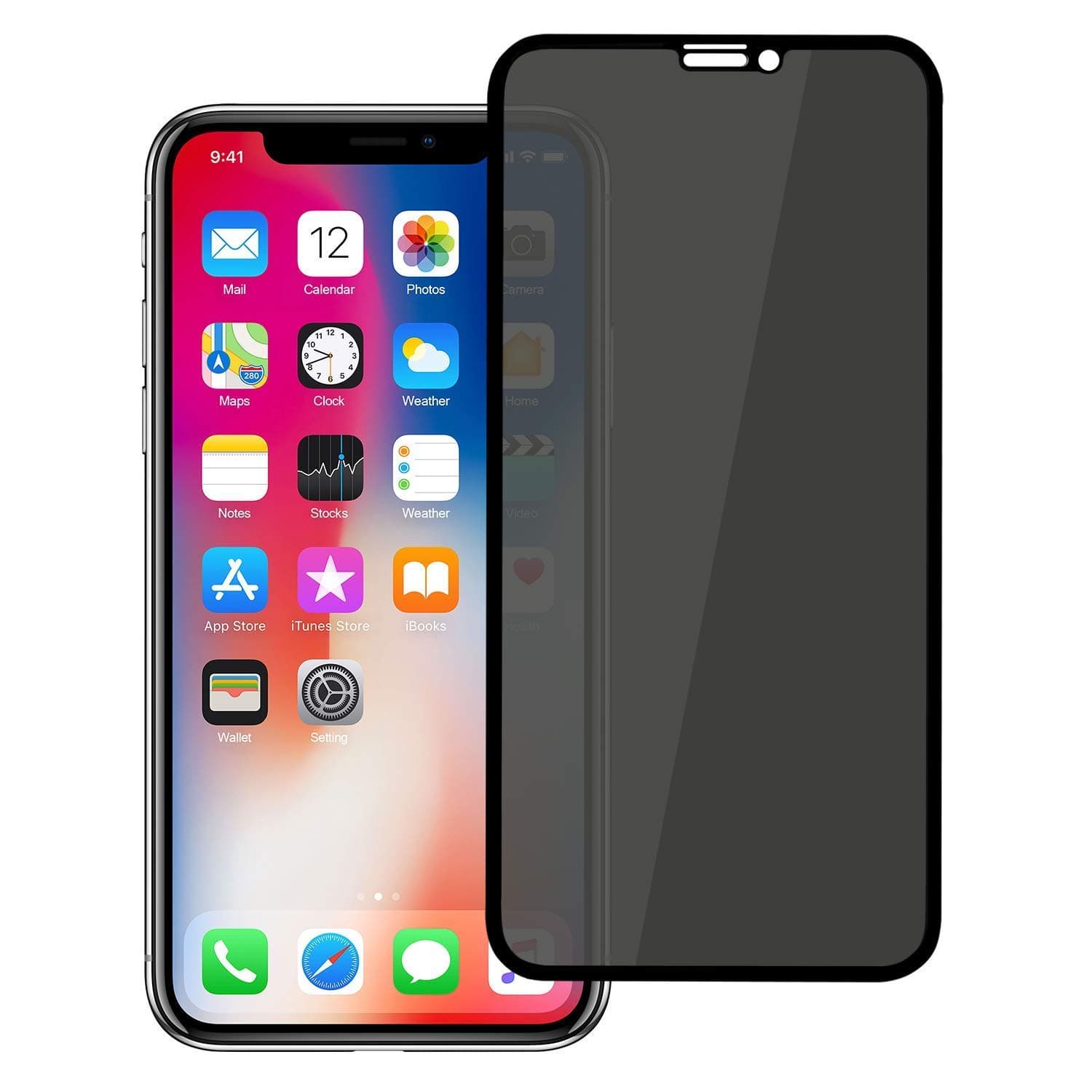 Anti-Spy Privacy Screen Protector Sold by 【Store-UAE】, [Full Coverage] [Case Friendly] [Super Clear] Anti-Spy 9H Hardness Tempered Glass Screen Protectors (iPhone XR)