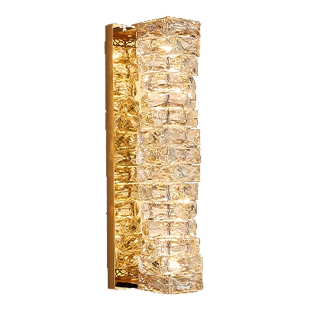 PobllemLED Crystal Wall Light Gold Crystal Glass Wall Mount Light Fixtures 3000K-6000K ‎Adjustable Color Temperature LED Wall Lighting for Bedroom Living Room Hallway Entryway