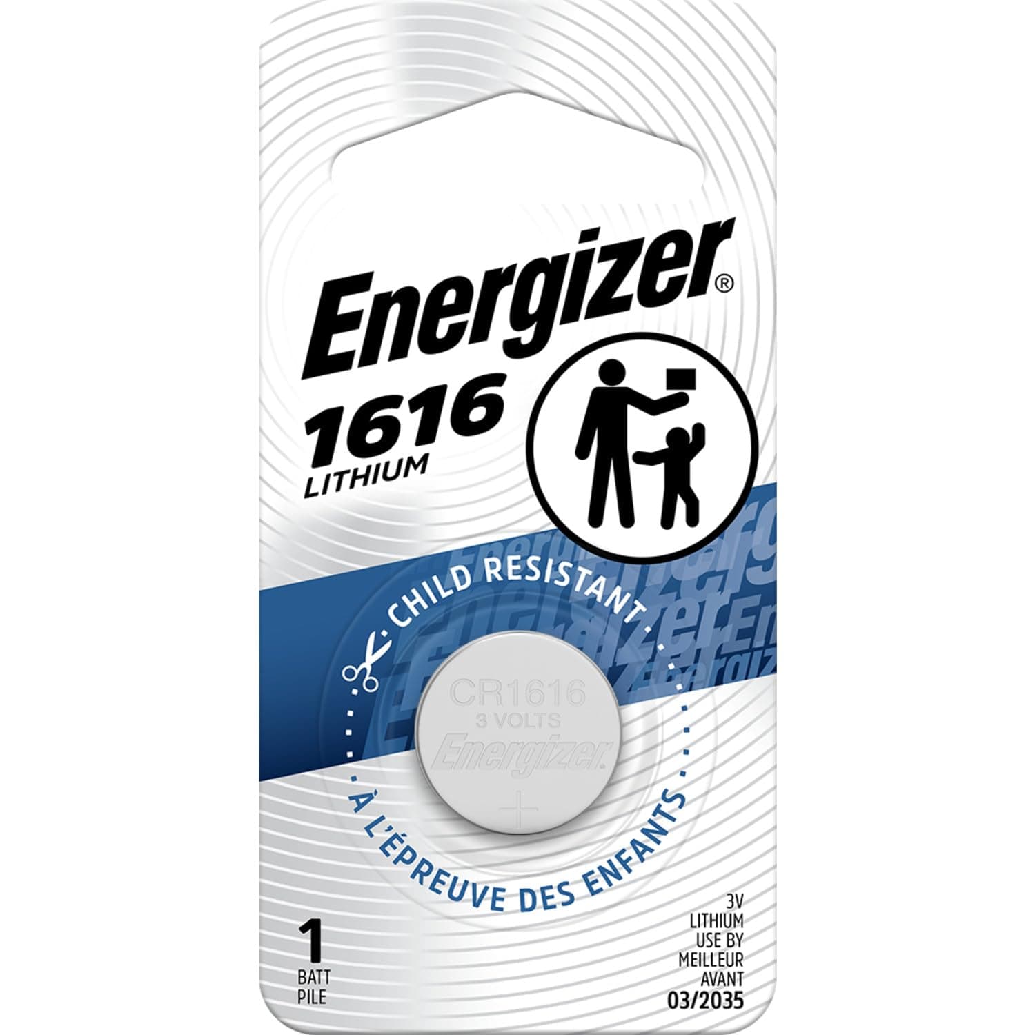 Energizer 1616 Lithium Coin Battery, 1 Pack