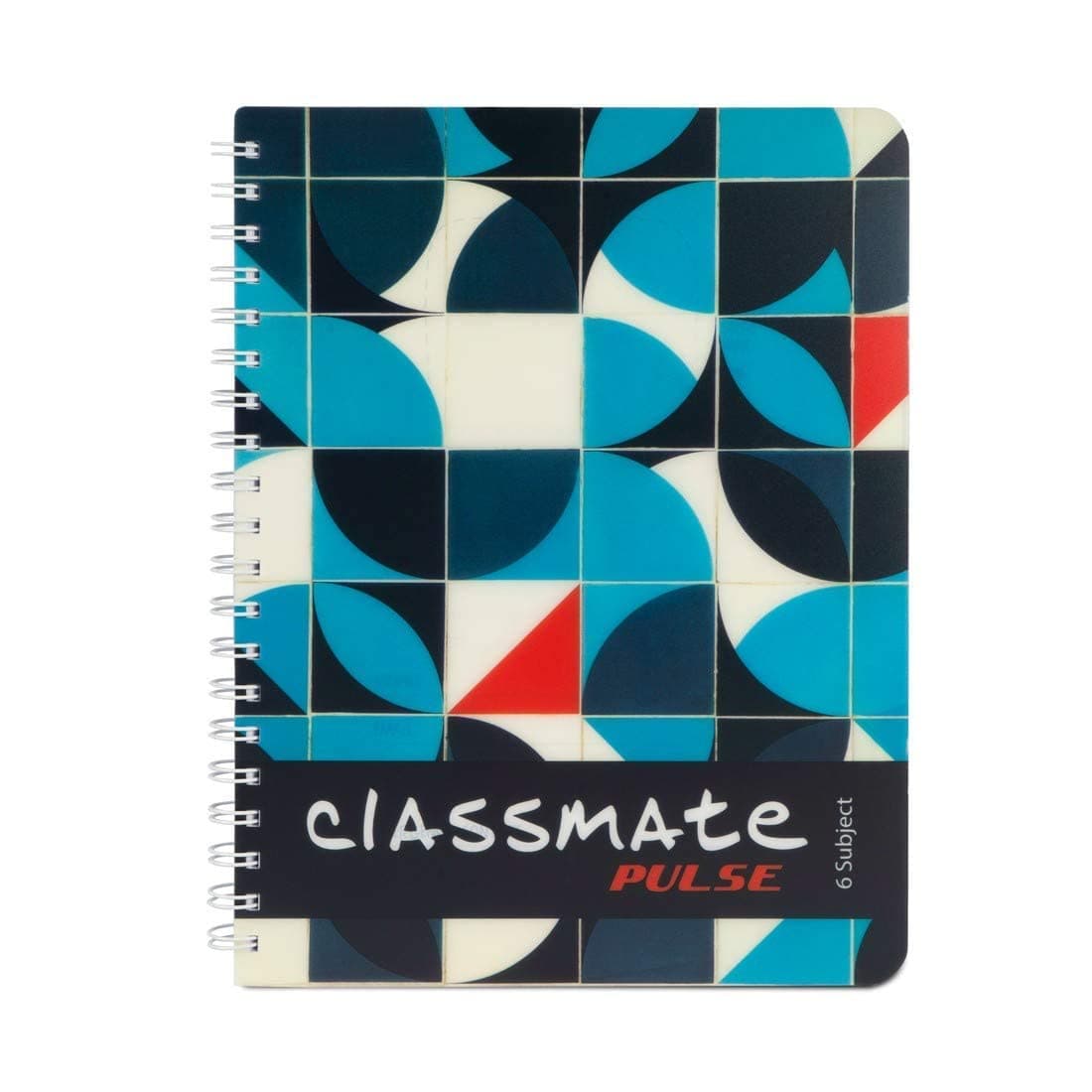 Classmate Pulse 6 Subject Notebook - Unruled, 300 Pages, Spiral Binding, 267mm*203mm