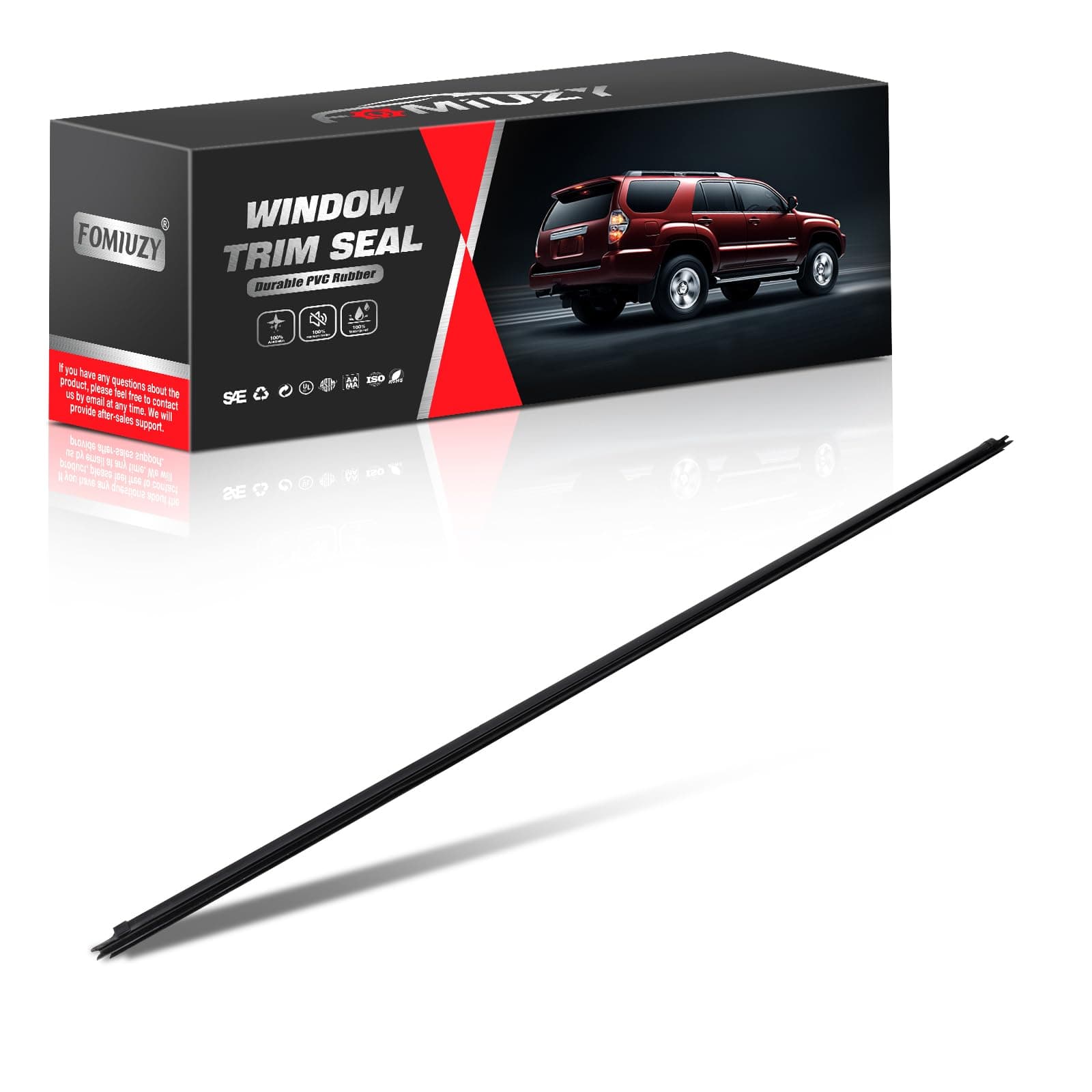 Rear Tailgate Liftgate Trunk Hatch Car Outer Door Window Moulding Sweep Felt Trim Seal Weatherstrip Compatible with Toyota 4Runner 2003-2009 Replace 68290-35031