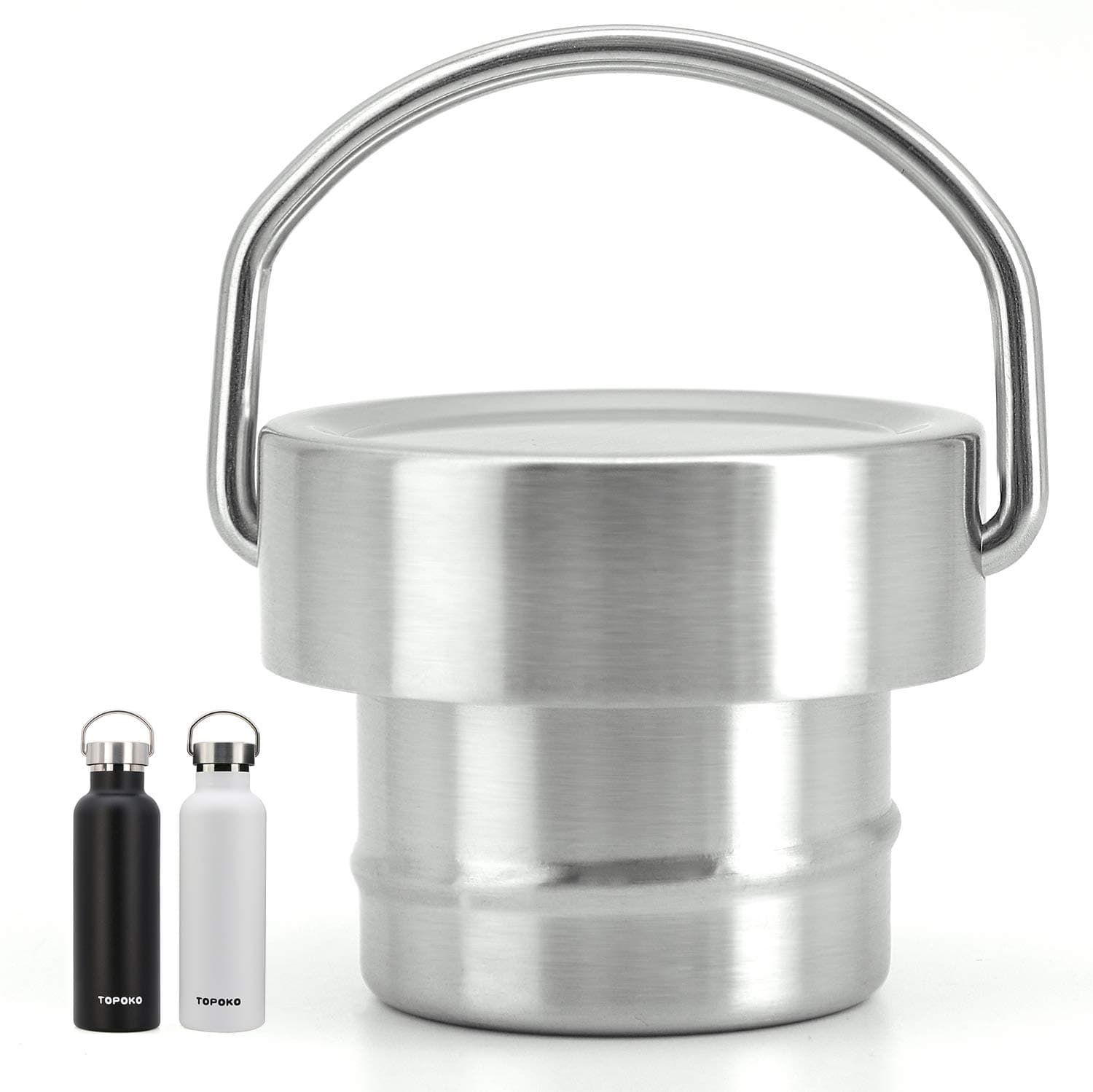 Replacement Lid for Hydro Flask Wide Mouth 12, 18, 32, 40 oz Water Bottles, Wide Mouth Lid for Hydro Flask and Other Sports Water Bottles, BPA-free, Leak Proof (Metal Lid)