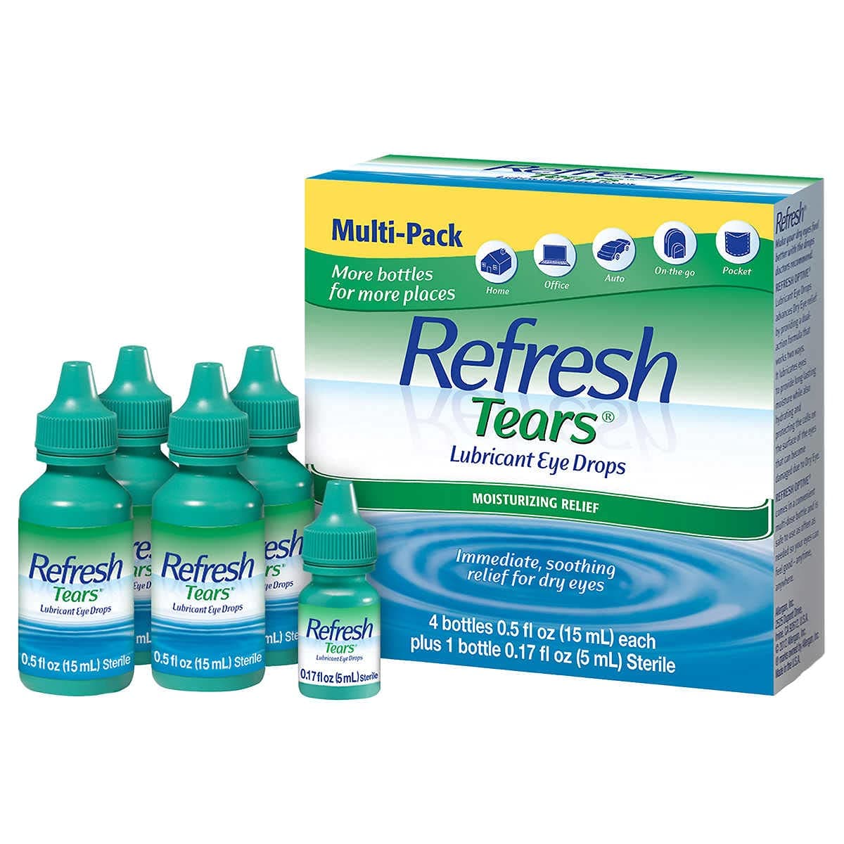 Tears Lubricant eye drops 4x15 ml, 1x5 ml
